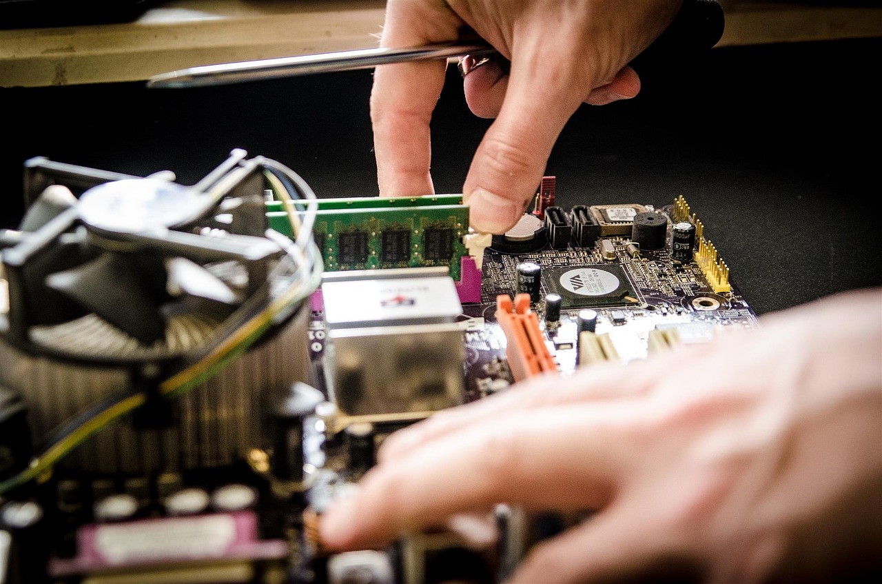 computer repair being done for a customer